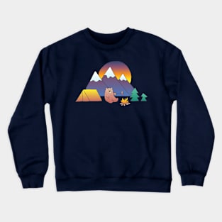 Bear Camping in the Mountains Crewneck Sweatshirt